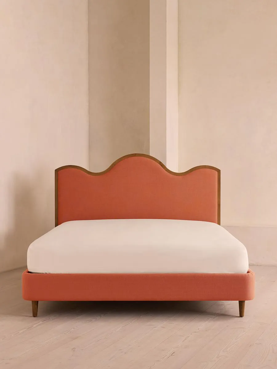 Aubrey Bed, King, Linen, Antique Rose