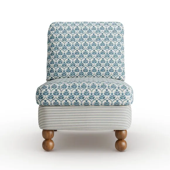 Pip Wood Block Stripe Accent Chair 6