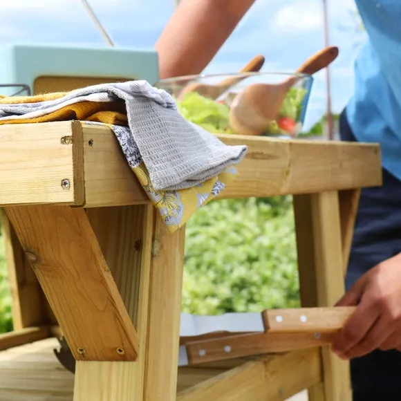 BBQ Wooden Outdoor Side Table 4