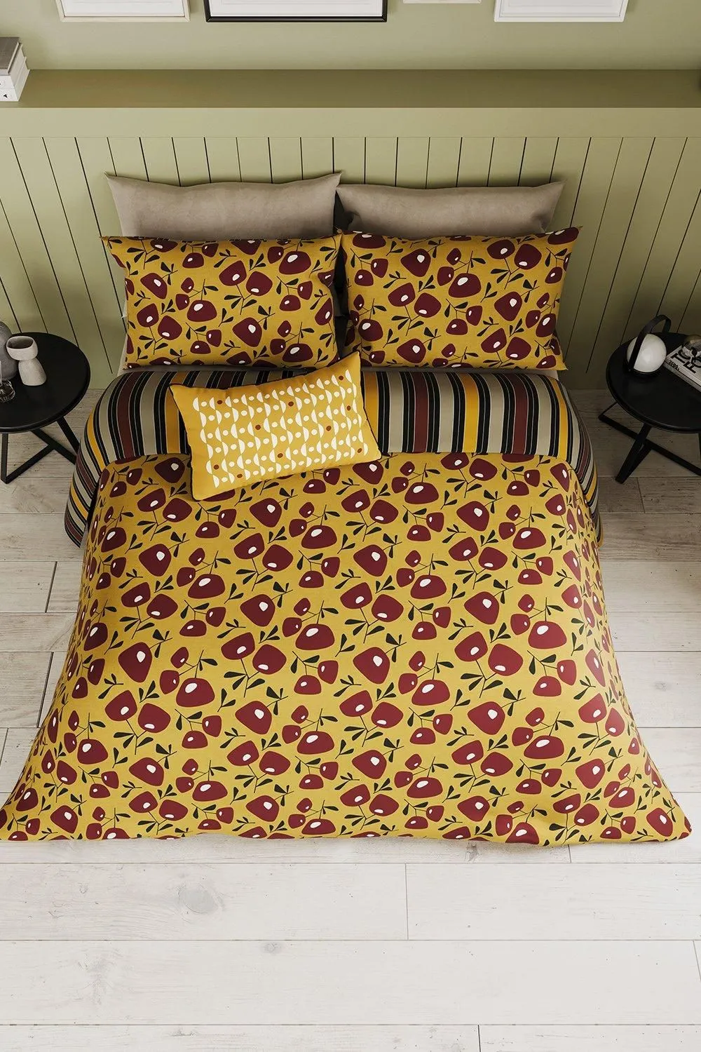 Helena Springfield 'Jax' Cotton Duvet Cover Set in Mustard 3