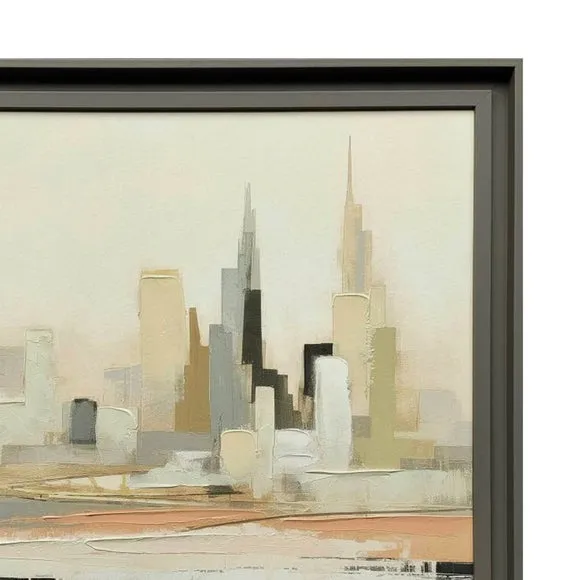 Coloured Urban City by Irena Orlov Framed Canvas 2