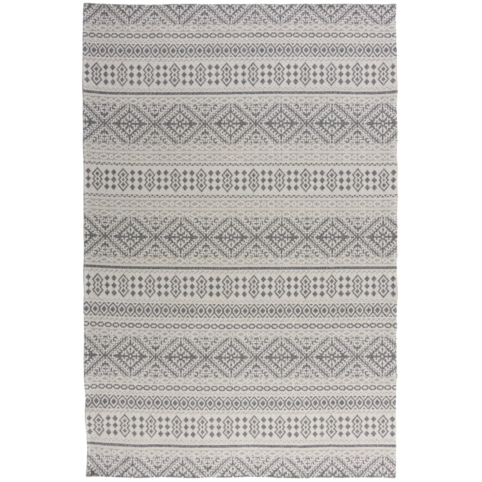 Skandi Cotton Blend Rug Cream and Grey