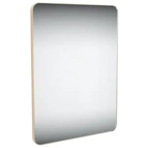 Sensio Leo Brass Rectangular Bathroom Mirror - 800 x 600mm