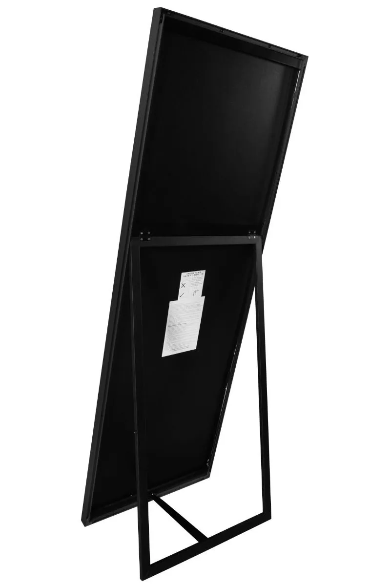MirrorOutlet Black Aluminium Edged Cheval Mirror 67" X 23" (170CM X 58CM) 3