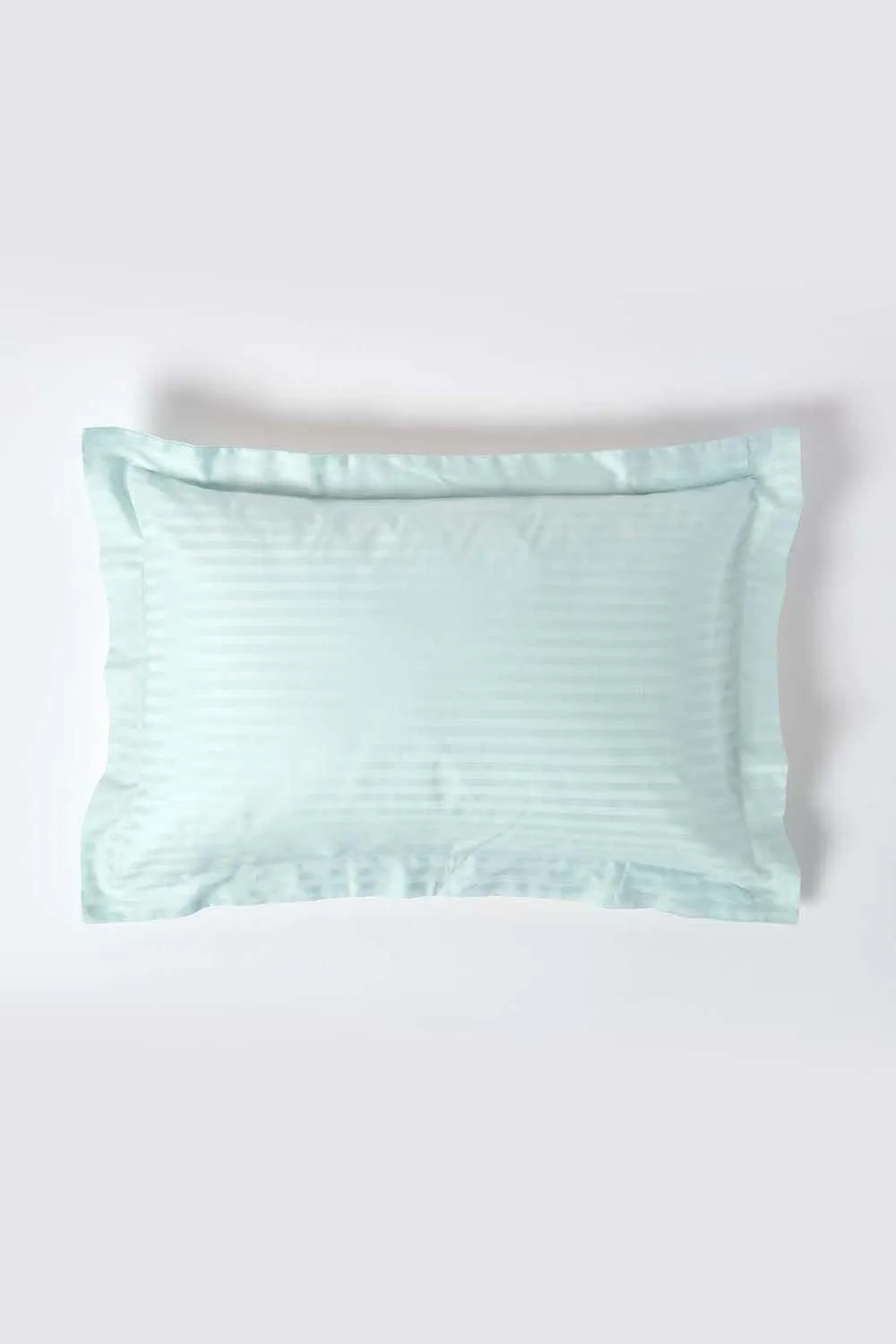 Homescapes Egyptian Cotton Satin Stripe Oxford Pillowcase 330 TC in Blue 1