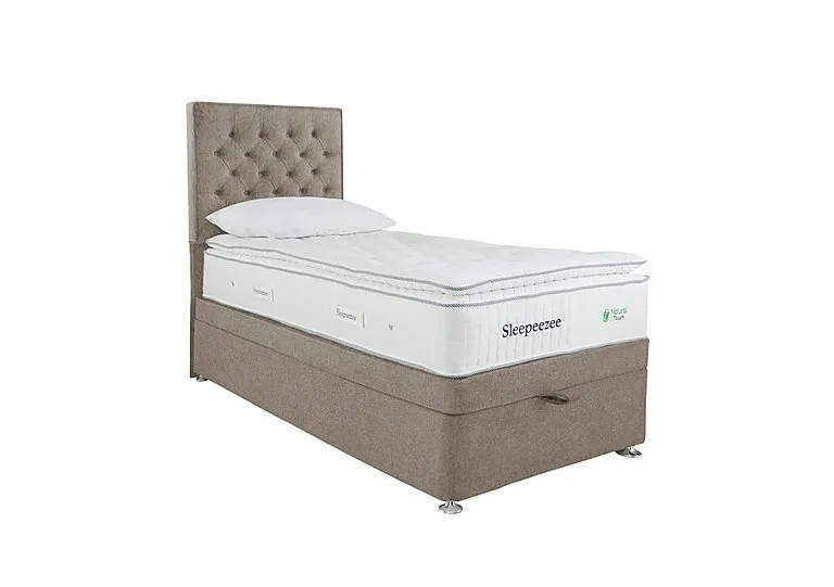Natural Touch 3000 Pillowtop End Ottoman Divan Set - Single - Joshua Latte