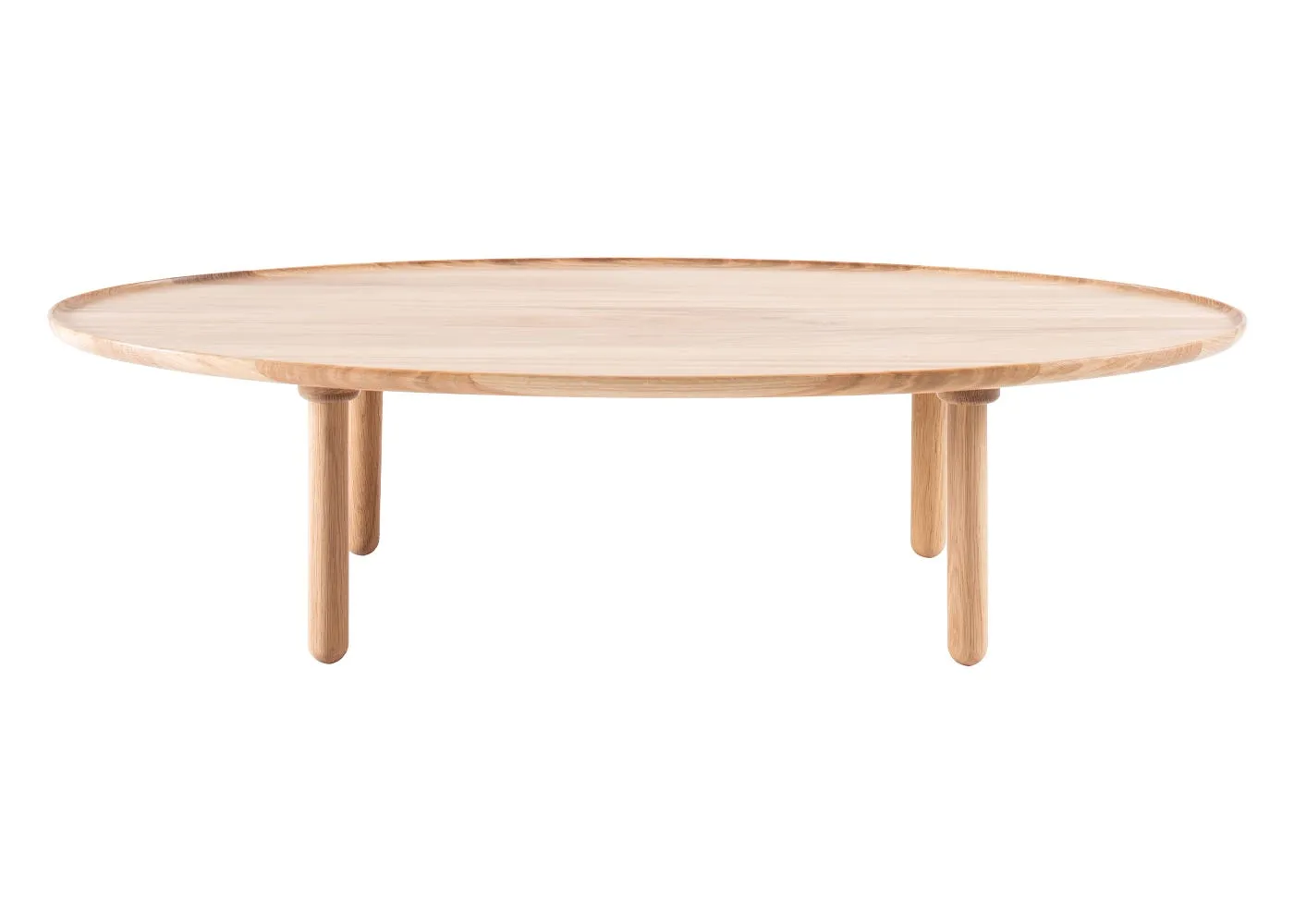 Gazzda Mu Coffee Table Oval 120 x 65cm White Oiled Oak 1