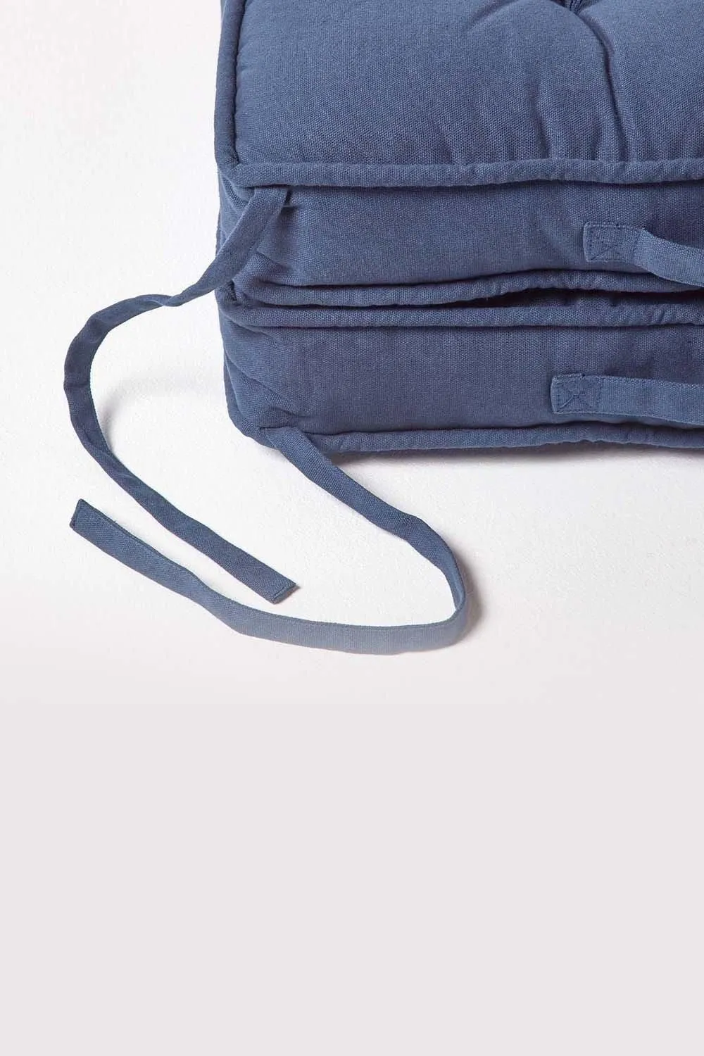 Homescapes Cotton Travel Support Booster Cushion in Navy 4