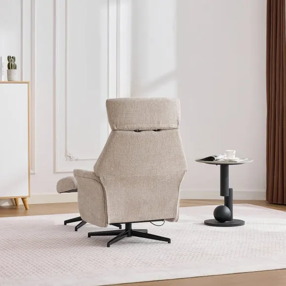 Turiff Manual Recline Swivel Chair and Footstool 5