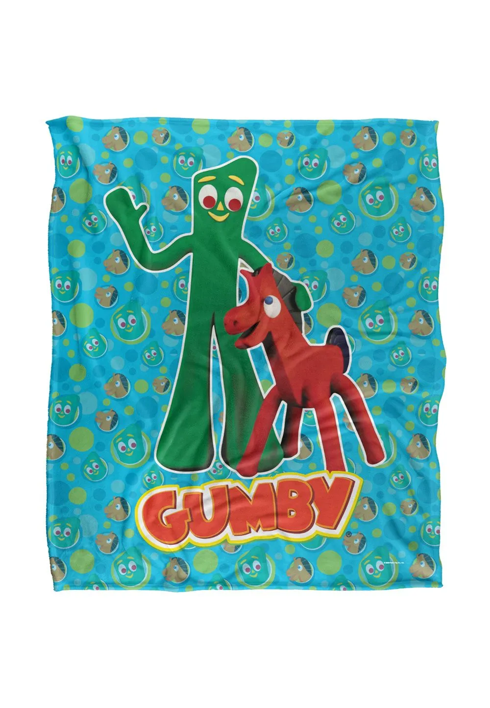 Gumby Best Friends Silky Touch Super Soft Throw Blanket 152 X 127 cm in White