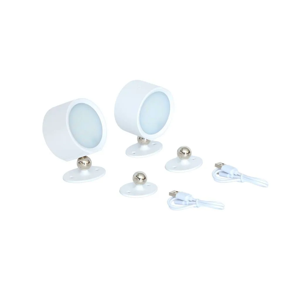sweeek Set of 2 rechargeable lamps for a louvered pergola in White 1