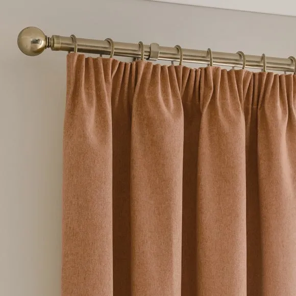 Luna Brushed Pencil Pleat Curtains (Blackout Available) 1