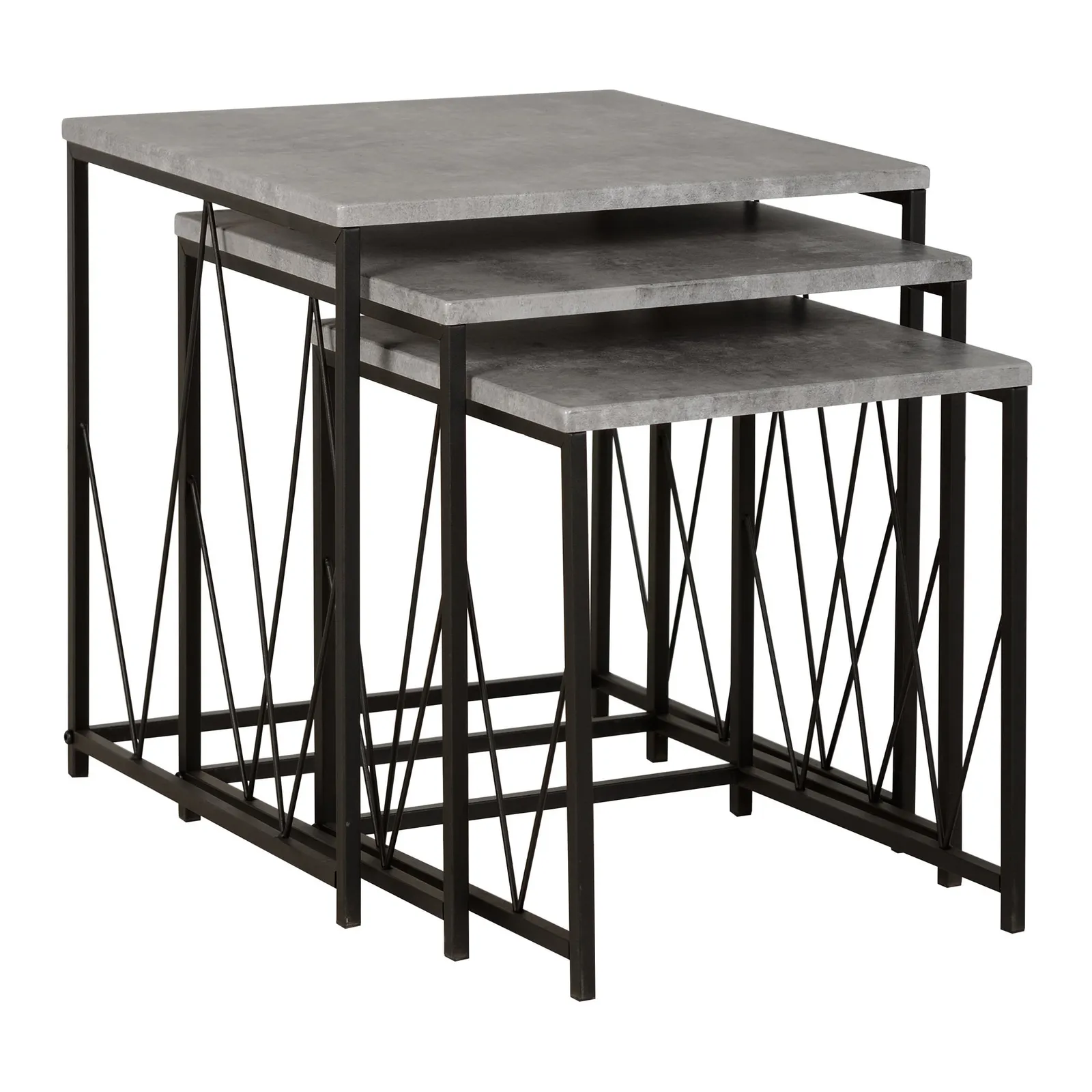 Athens Nest of Tables Grey