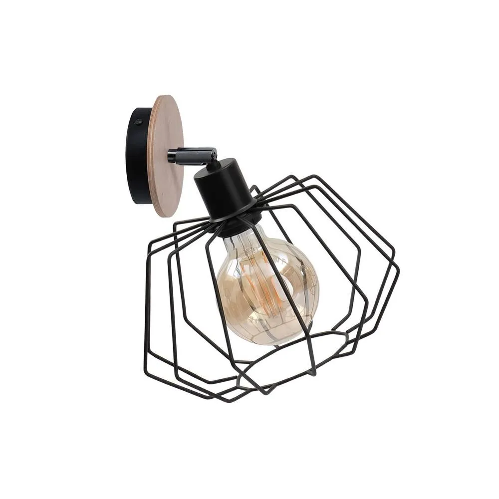 Netlighting Soho Wall Lamp Wood 25cm 1x E27 in Brown