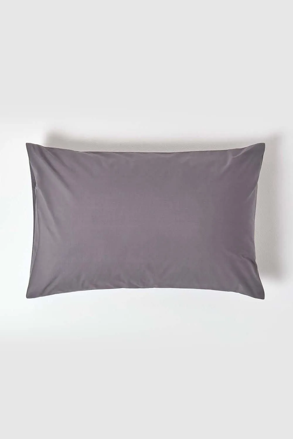 Homescapes Egyptian Cotton Housewife Pillowcase 200 TC, Standard Size in Dark Grey 1