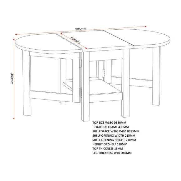 Santos Drop Leaf Coffee Table 6