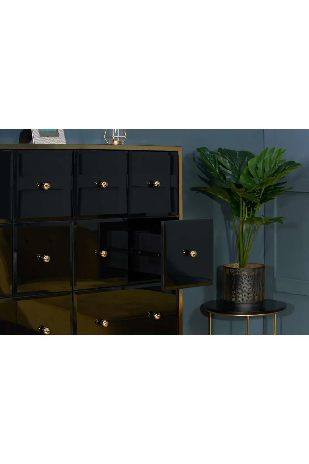 Birlea Fenwick Merchant Chest Black & Gold 4