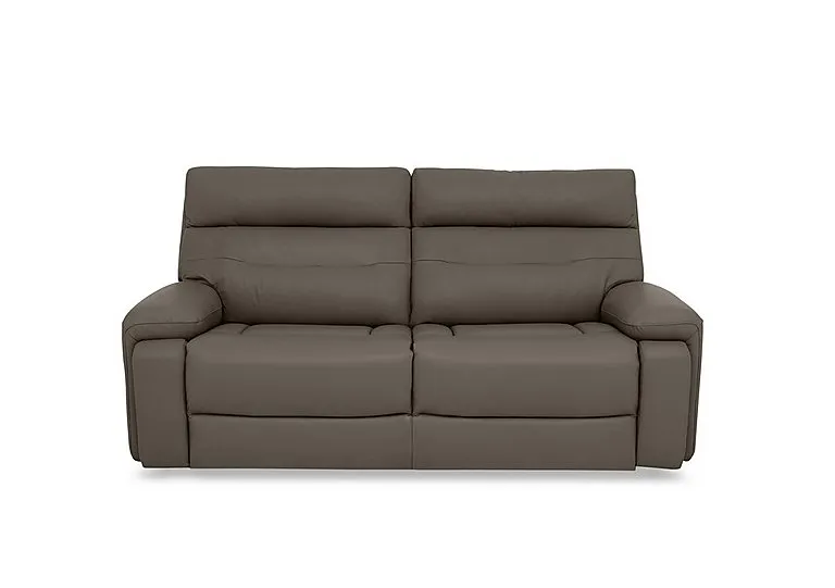 Cinemax Leather 3 Seater Sofa - Natural Olive