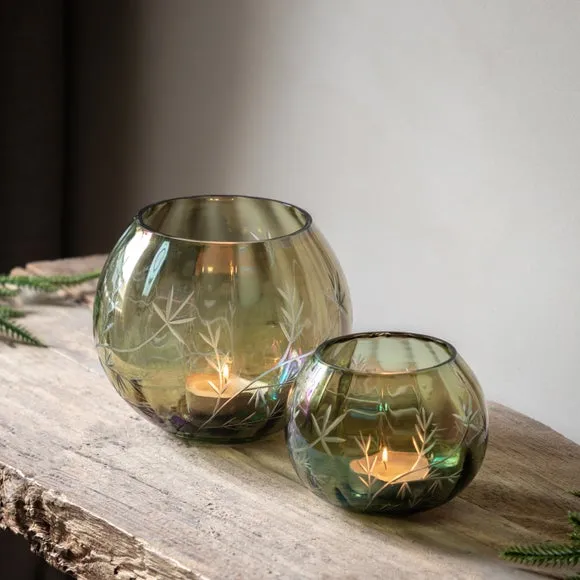 Bloom Engraved Shimmer Tealight Holder 2