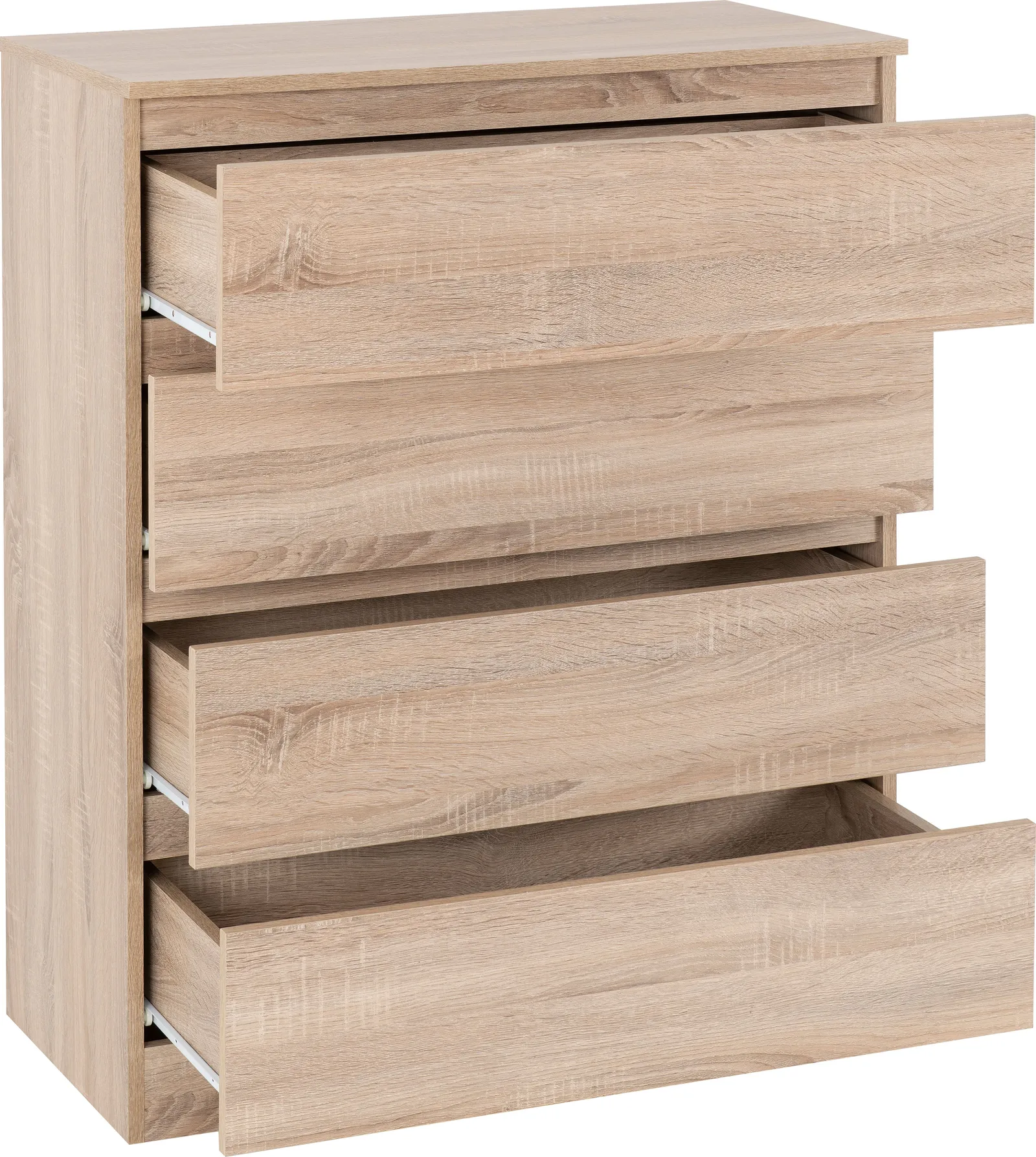 Seconique Malvern 4 Drawer Chest in Light Oak 4