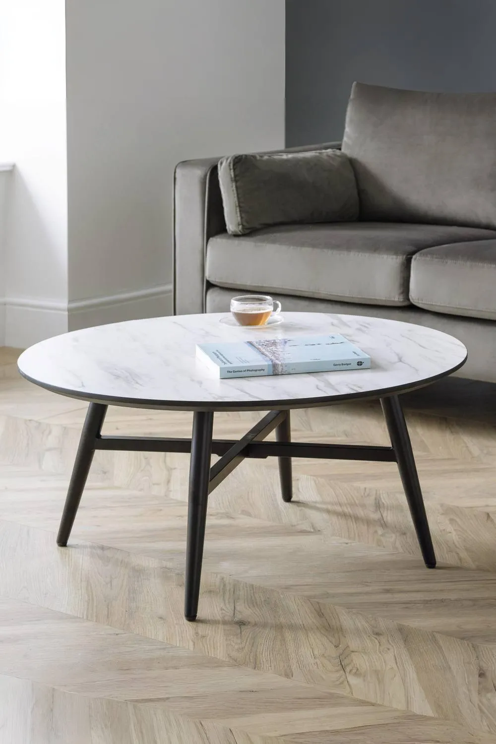 Julian Bowen Firenze Round Coffee Table in White