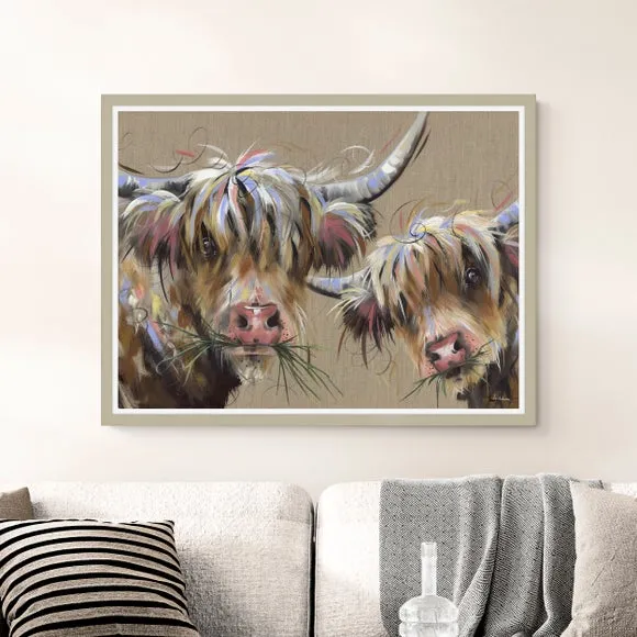 Artko Me and Moo Framed Print