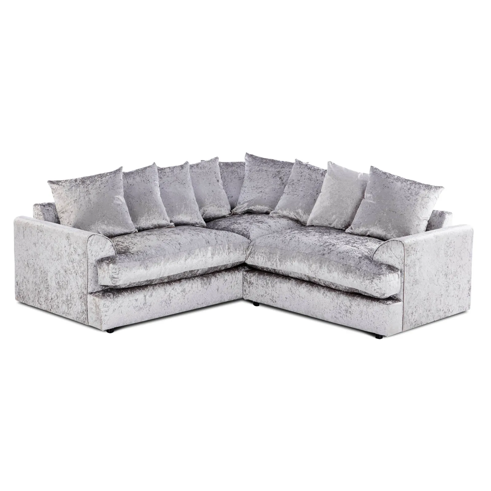 Jasper Large Velvet Corner Sofa Grey