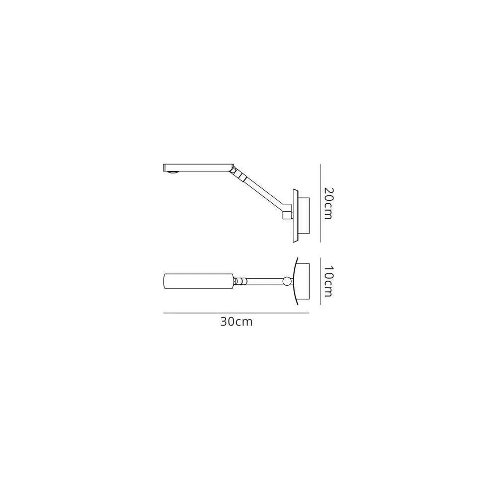 Netlighting Phuket Wall Lamp 1 Light 7W LED 3000K 600lm Polished Chrome in Grey 2