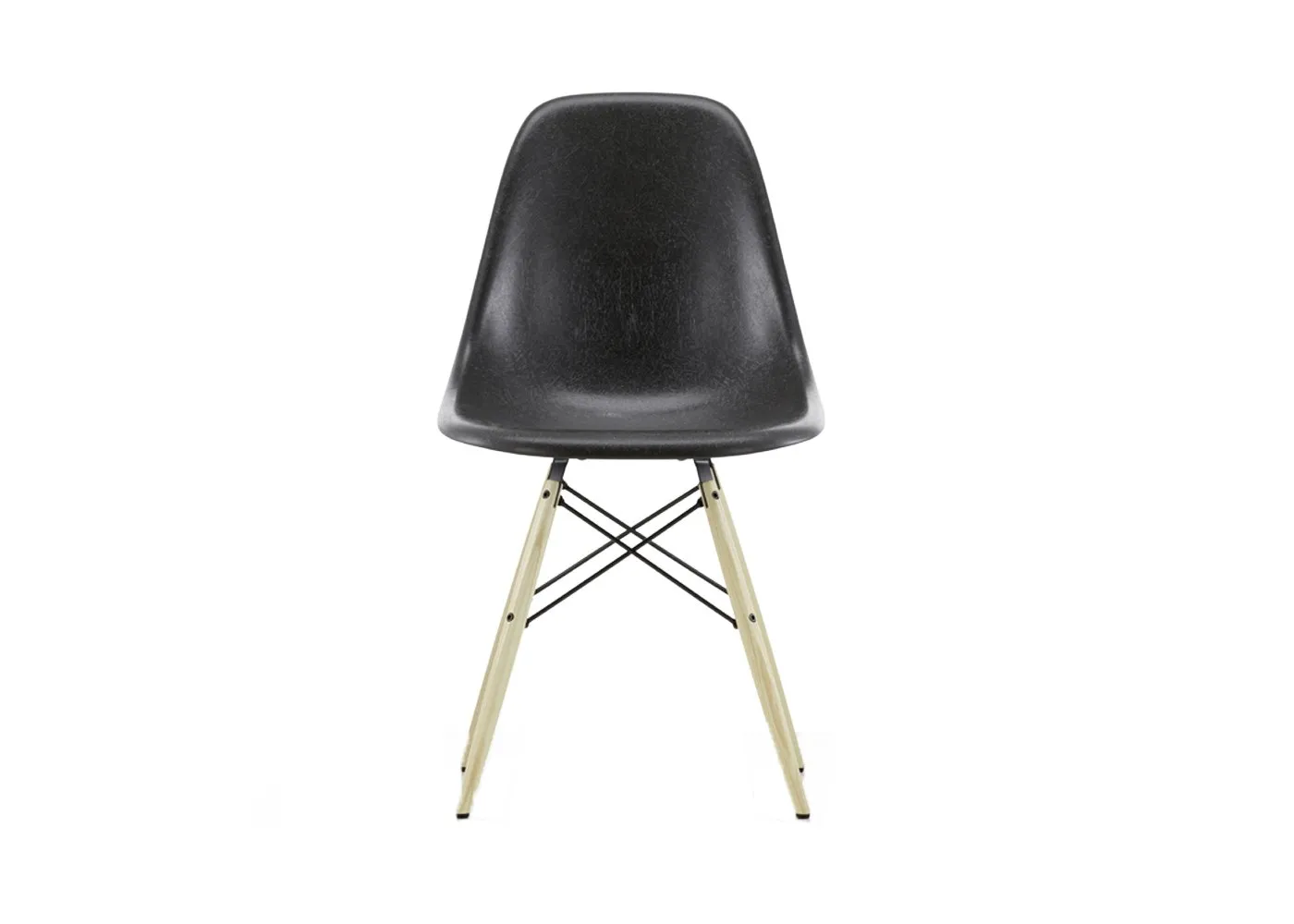 Vitra Eames Fibreglass Chair DSW Eames Navy Blue 65 Ash Honey Tone 05 Glides 1