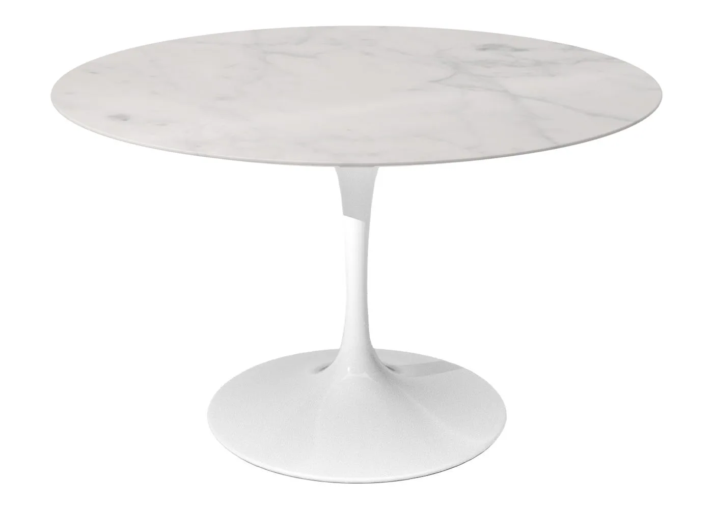 Knoll Saarinen Dining Table with White Base in Statuarietto 120cm 1