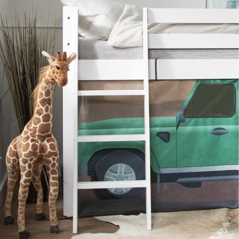 Nöa and Nani Moro Cabin Bed Midsleeper with Safari Tent Package in White 2