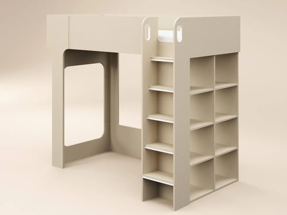 Flair Leo High Sleeper with Storage Scandi Light Oak 3