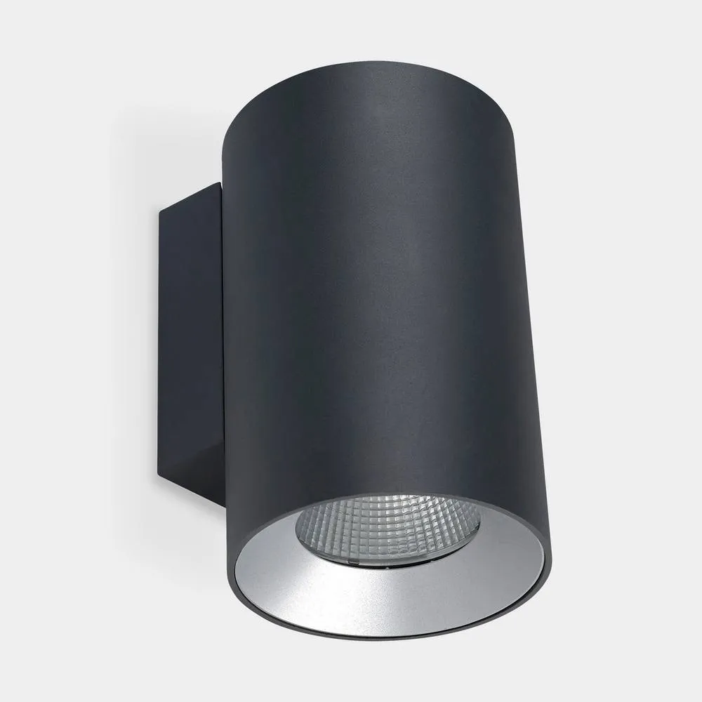 Netlighting Cosmos 14cm Outdoor Up Down Wall Lamp Grey LED 35W 3000K IP66 On Off