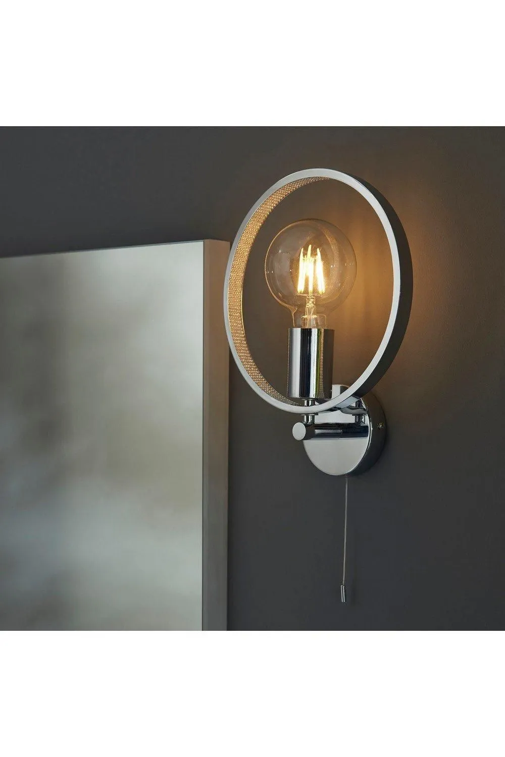 Netlighting Merola Contemporary Designer Crystal LED Wall Light Chrome Warm White IP44 in Clear 2