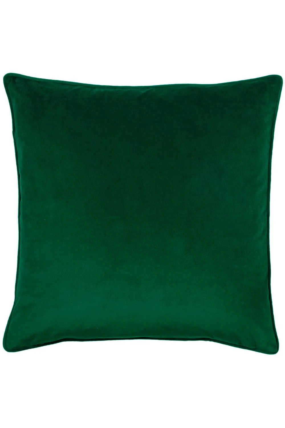 Paoletti Hortus Embroidered Bee Soft Velvet Pipe Trimmed Cushion in Emerald 2