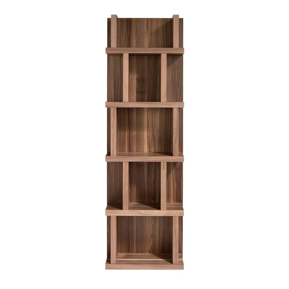 Angel Cerda Walnut Veneer Shelf 60x28x190 cm, Brown 2