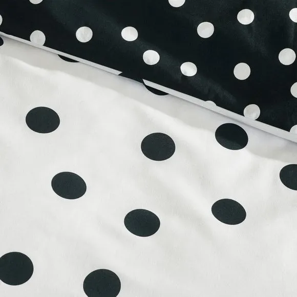 Catherine Lansfield Polka Dot Polycotton Duvet Cover & Pillowcase Set 4