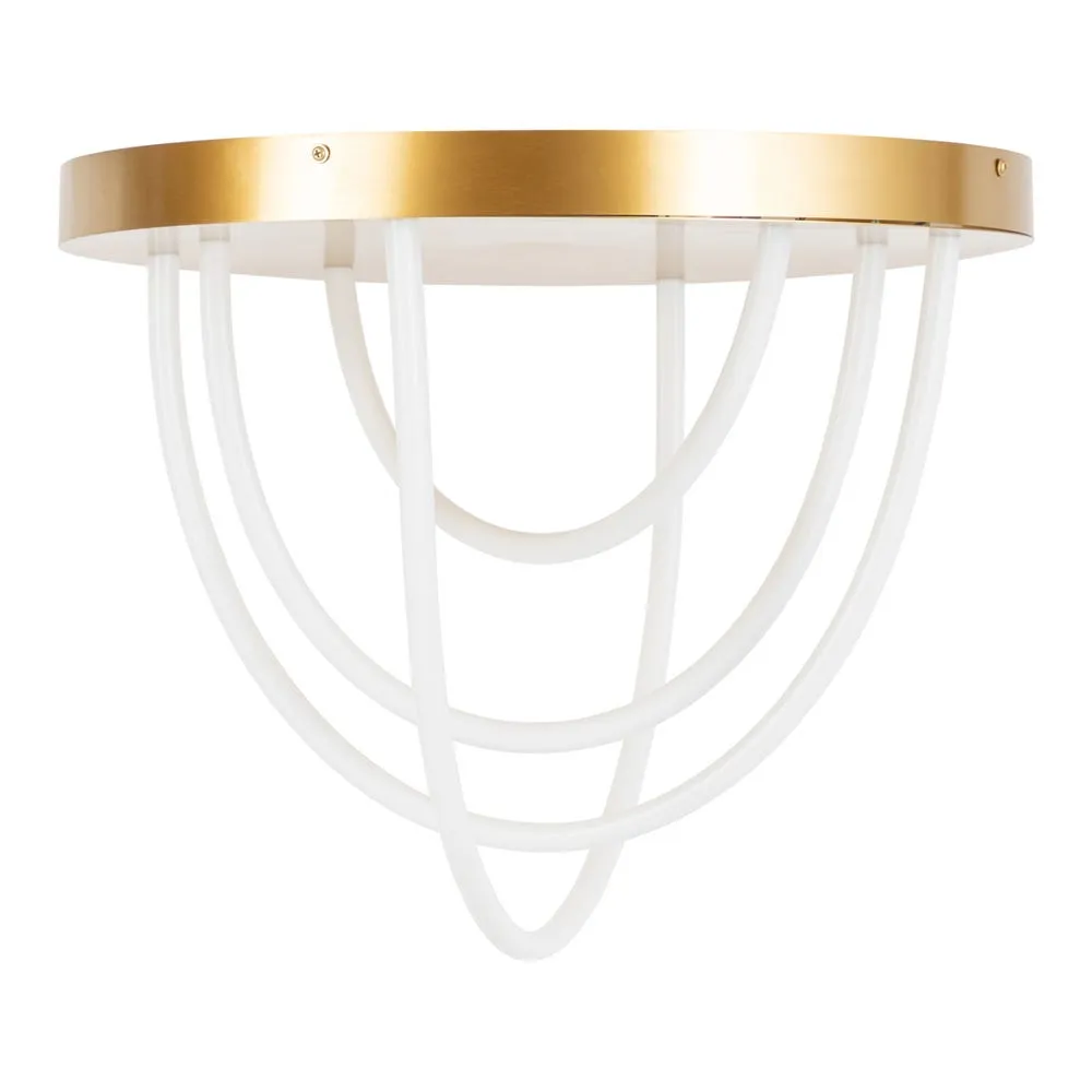 Heal's Wave LED Flush Ceiling Light Brushed Gold 2