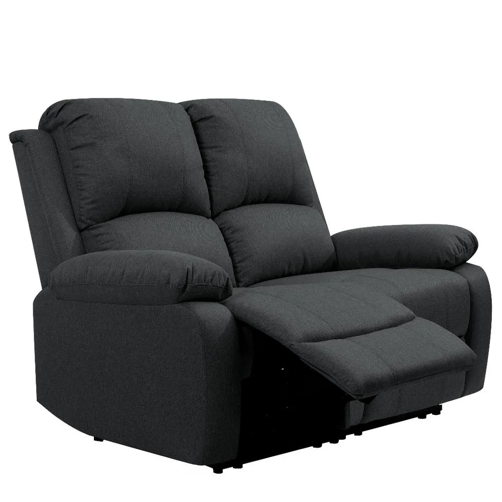 Comfy Living Ltd Luxury Fabric Reclining 3 Seater Sofa & 2 Seater Sofa in Dark Grey 3