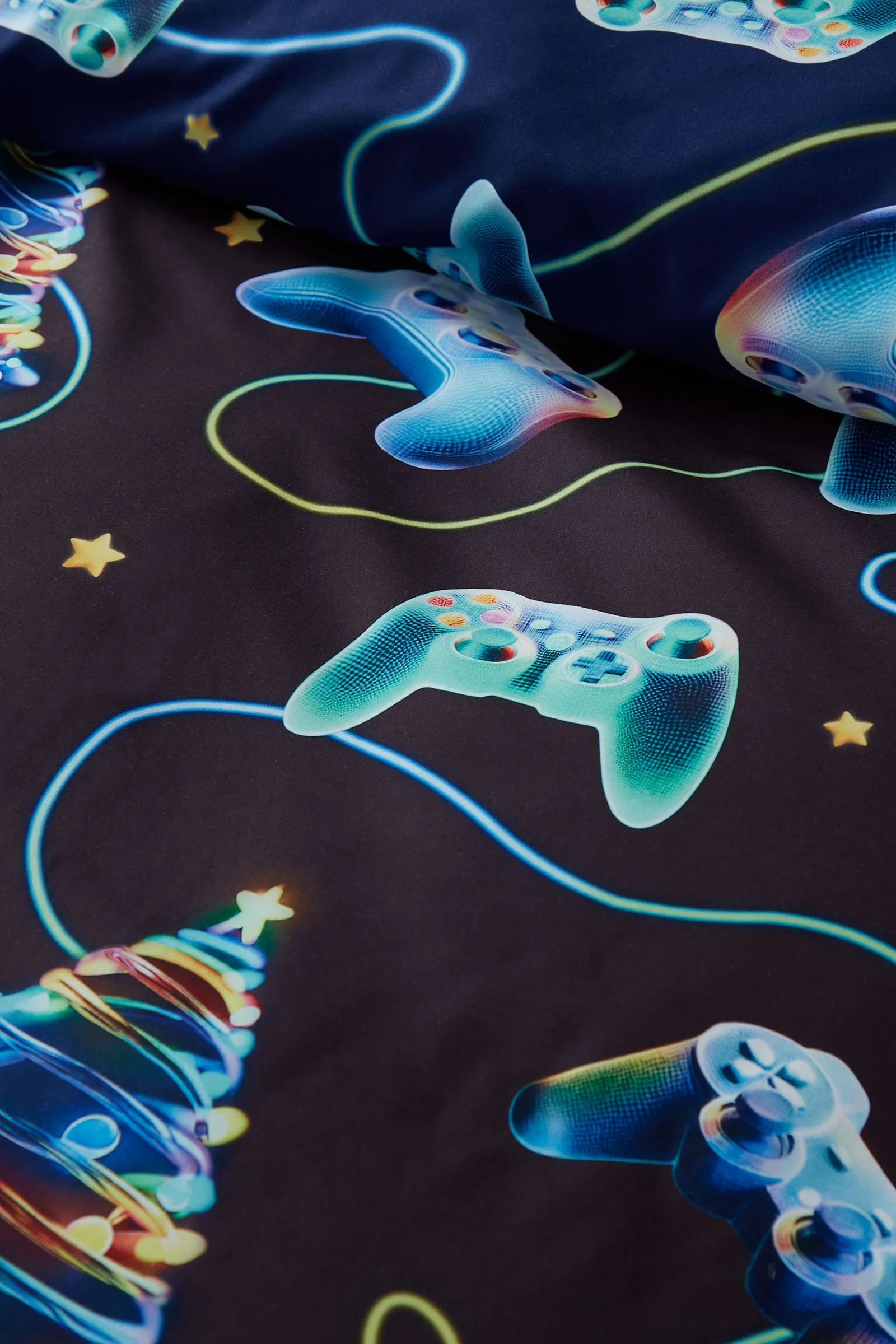 Catherine Lansfield 'Christmas Gamer' So Soft Reversible Duvet Cover Set in Navy 4