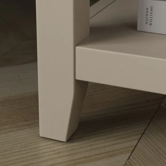 Malone 1 Drawer Slim Bedside Table, Warm Grey 6