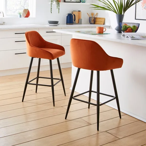 Radleigh Bar Stool, Velvet 2