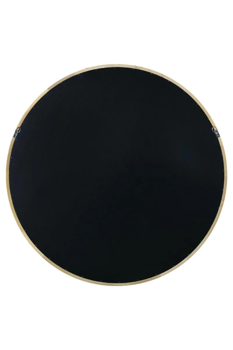 MirrorOutlet Solid Oak Round Deep Dish Framed Mirror 31" X 31" (80CM X 80CM) in Beige 5