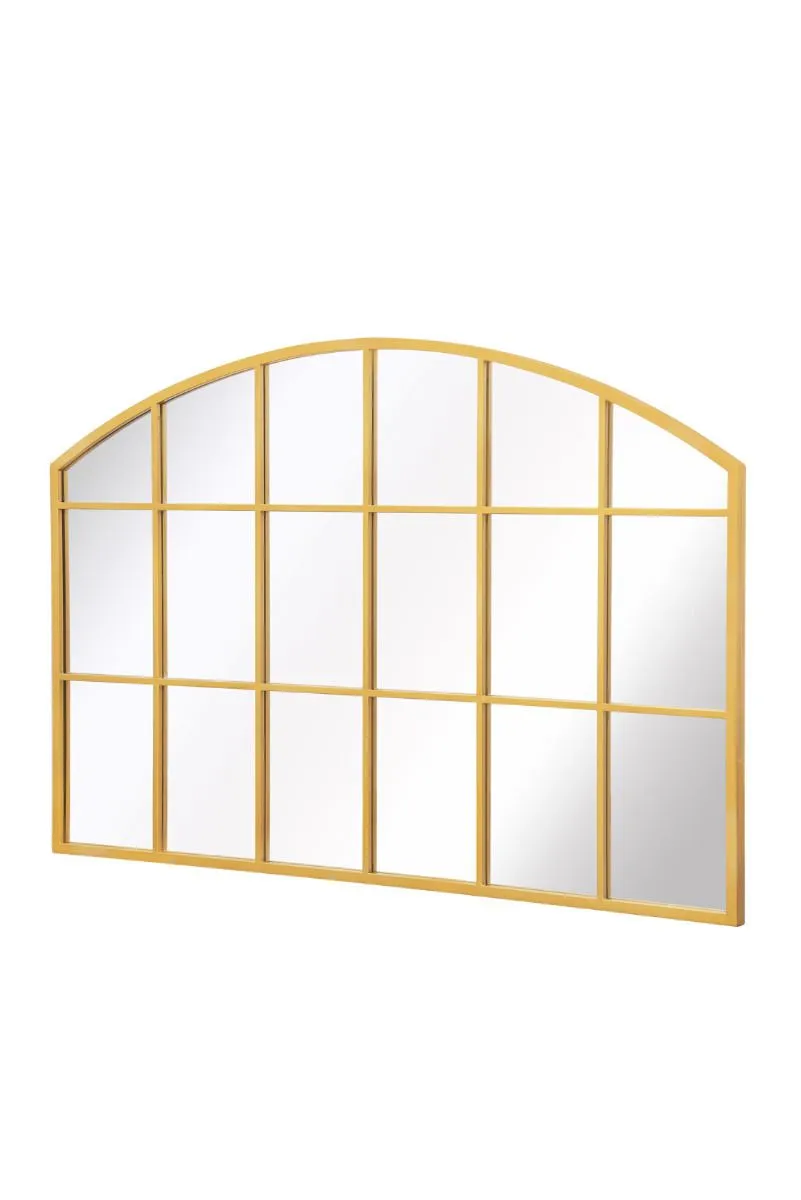 MirrorOutlet Gold Framed Arched Wall Garden Mirror 43" X 29" (110CM X 75CM) 4