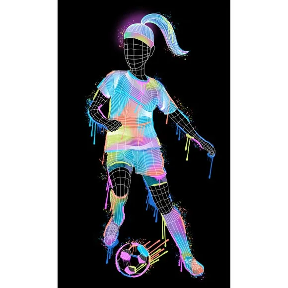 Girl Footballer Wall Mural 2