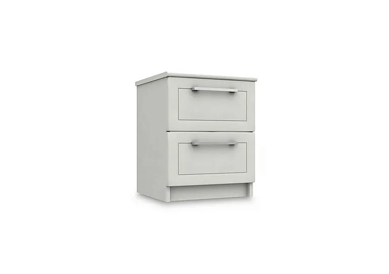 Bexley 2 Drawer Bedside Cabinet - White