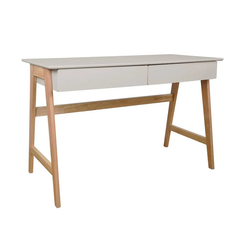 sweeek Desk wood decor 2 drawers in Beige 2