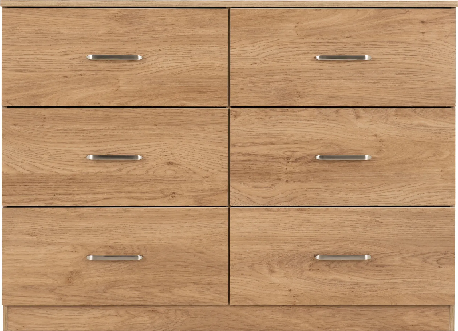 Seconique Dakotia 6 Drawer Chest in Light Oak 3