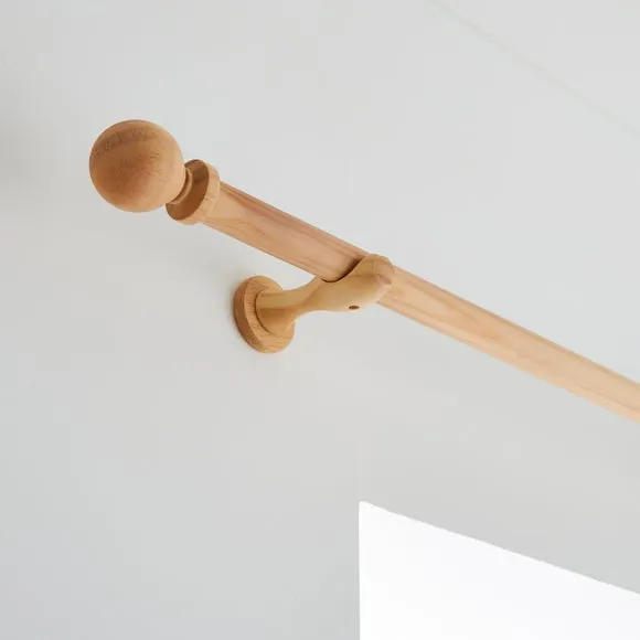 Ashton Wood Curtain Pole 1