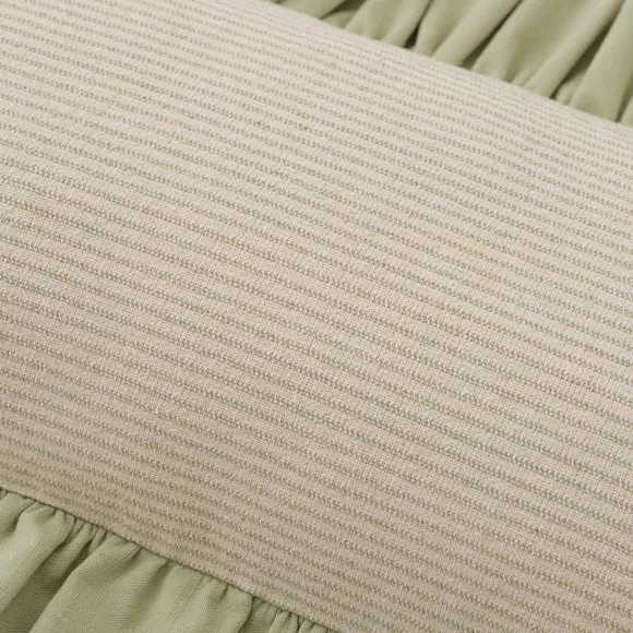 Isabelle Striped Ruffle Cotton Rectangle Cushion 2